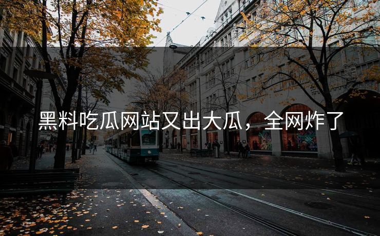 黑料吃瓜网站又出大瓜，全网炸了