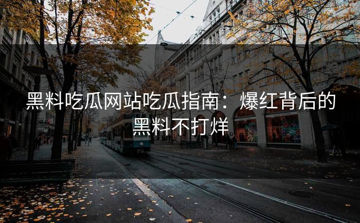 黑料吃瓜网站吃瓜指南：爆红背后的黑料不打烊